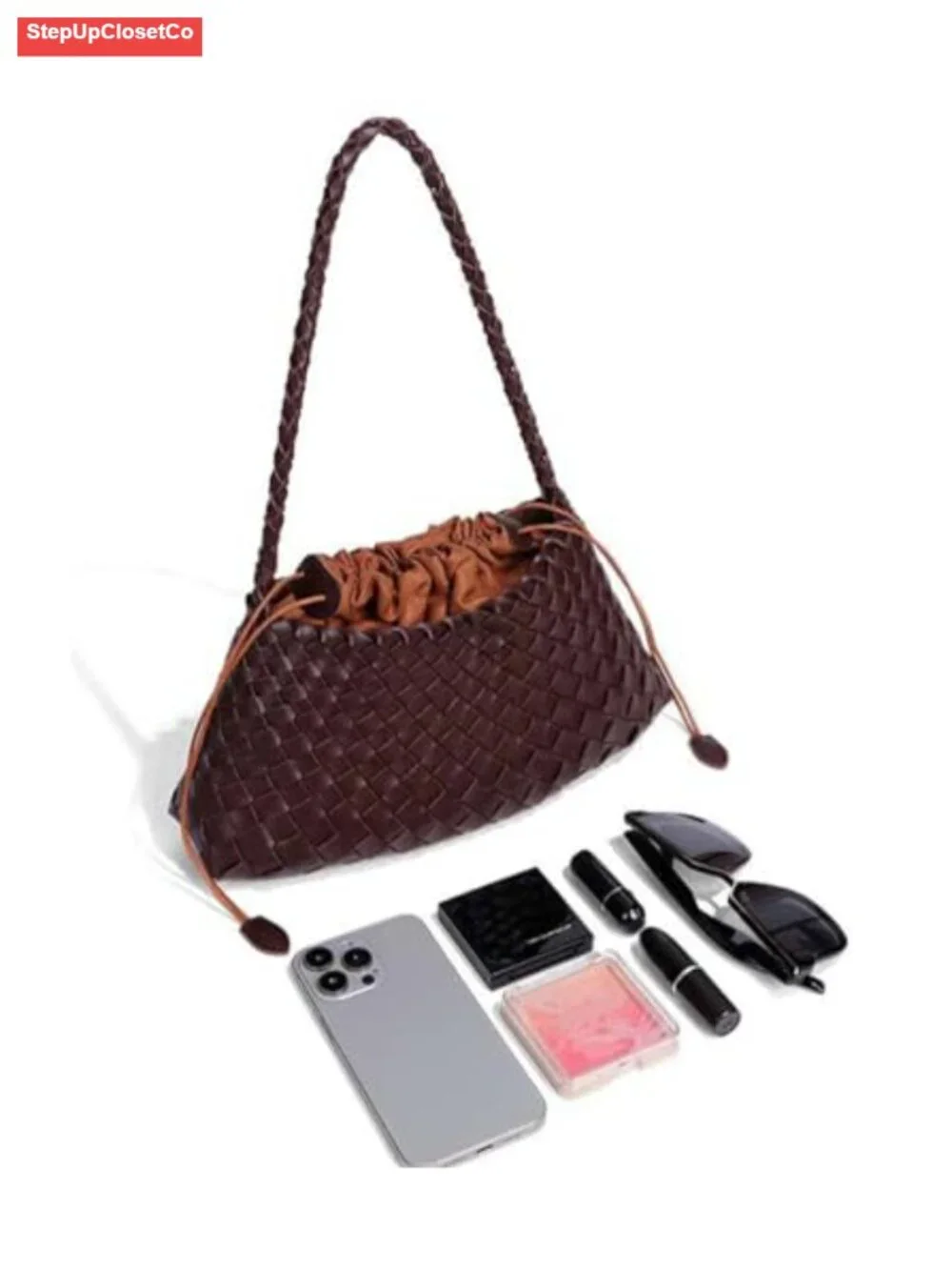 Suede Hobo Bag Women Trendy Pu Leather Bucket Purse Tote Shoulder Handbag